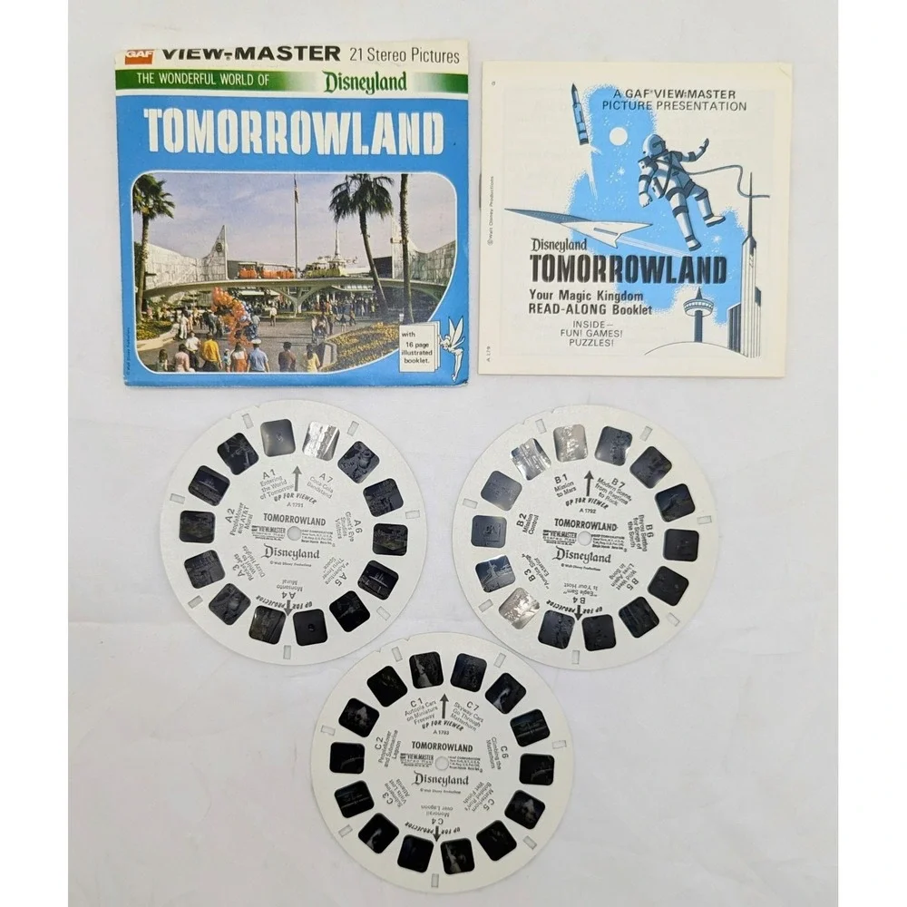 Vintage View-Master The Wonderful World Of Disneyland Tomorrowland 3 Reel Pack